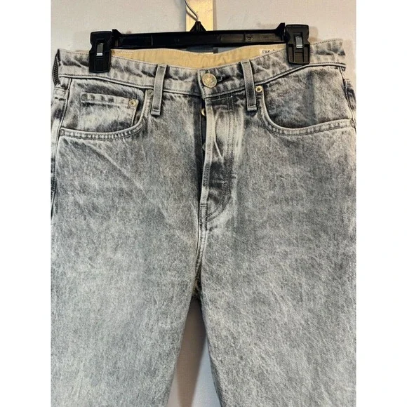 Rag and Bone Maya High Rise Ankle slim Jeans Size 28 Black Stone Wash Button B10 - Picture 2 of 9